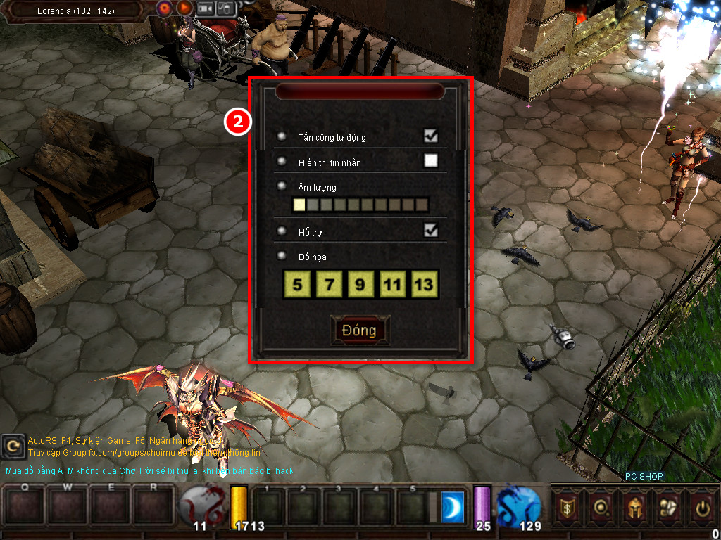 Chức năng chính của Game MU Thiên Việt